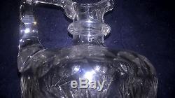 AMERICAN BRILLIANT CUT GLASS WHISKEY DECANTER & 6 WHISKEY GLASSES