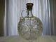 American Brilliant Cut Glass Very Rare Decanter With Sterling Silver Top J. Hoare