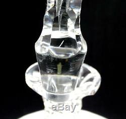 ANGLO IRISH CRYSTAL HONEYCOMB NECK AND DIAMOND CUT 11 1/2 FOOTED DECANTER 1800s