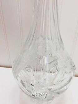 ANTIQUE AMERICAN BRILLIANT PERIOD ABP WHIRLING STAR CUT GLASS Decanter 23981