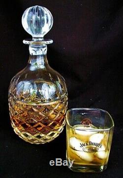 ANTIQUE CRYSTAL WHISKEY DECANTER CUT CRYSTAL LG STOPPER c. 1920