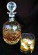 Antique Crystal Whiskey Decanter Cut Crystal Lg Stopper C. 1920
