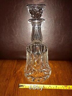 ANTIQUE Tall & Heavy French St. Louis Cut Crystal Decanter Signed Mark France