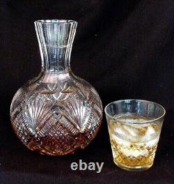 ANTIQUE WHISKEY DECANTER AMERICAN BRILLIANT w WEBB LORD CALVERT GLASS