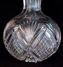 ANTIQUE WHISKEY DECANTER AMERICAN BRILLIANT w WEBB LORD CALVERT GLASS