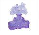 Art Deco Glass Flacon Crystal Czech Bohemian Perfume Bottle Hand Cut Violet