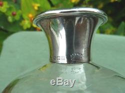 ASPREY Glass & Silver Pinched Decanter with hallmarks Birmingham 1924