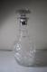 A Large Siver Collared & Cut Glass Decanter W. Mushroom Stopper London 1966