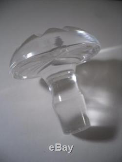 A Large Siver Collared & Cut Glass Decanter w. Mushroom Stopper London 1966