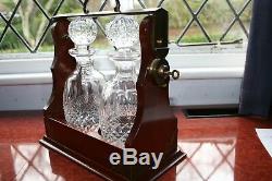 A Lovely Pair Of Waterford Crystal Colleen Decanters In A Tantalus Superb Cond