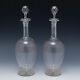 A Pair Of Engraved Amphora Decanters C1890