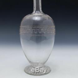 A Pair of Engraved Amphora Decanters c1890