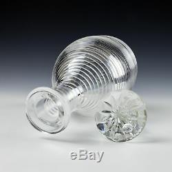 A Regency Style Prism Cut Magnum Crystal Decanter c1930