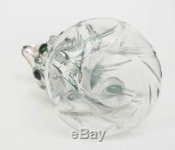 A Stuart Crystal Art Nouveau Silver & Glass Cairngorm Drop Decanter / Claret Jug