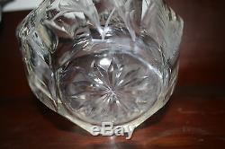 Abp c1900 American brilliant cut glass decanter, Hawkes, Tuthill, Libbey, Thistle, 7