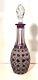 Ajka Crystal Purple Russian Court Decanter For Faberge Cut To Clear Amethyst