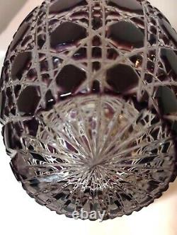 Ajka Crystal Purple Russian Court Decanter for Faberge Cut to Clear Amethyst
