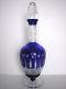 Ajka Xenia King Louis Tommy Cobalt Blue Cased Cut To Clear Crystal Decanter