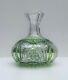 American Baccarat St. Louis Cut Glass Green To Clear Water Carafe