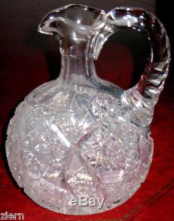 American Brilliant Crystal Cut Glass Wine Decanter