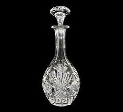 American Brilliant Cut Crystal Wine Decanter with Stopper