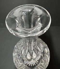 American Brilliant Cut Crystal Wine Decanter with Stopper