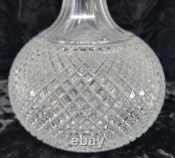 American Brilliant Cut Glass ABP Strawberry Diamond Decanter 11 3/4