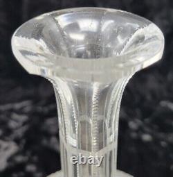 American Brilliant Cut Glass ABP Strawberry Diamond Decanter 11 3/4
