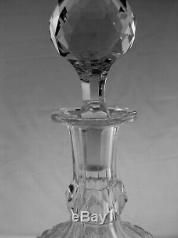 American Brilliant Cut Glass Heavy Swirl Decanter By J. Hoare Unusual Piece