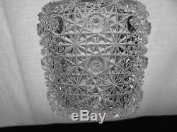 American Brilliant Cut Glass Phenominal Russian Pattern Neck Ring Decanter