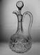 American Brilliant Cut Glass Snake Handled Decanter In Electra By Straus
