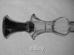 American Brilliant Cut Glass Tall Tuthill Unusual Decanter With Silver Stopper