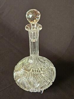 American Brilliant Period ABP Cut Glass Decanter Liquor Bottle