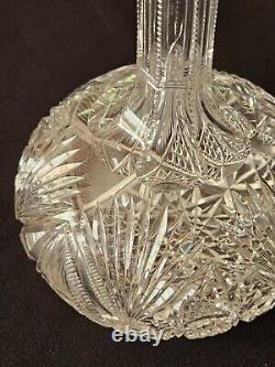 American Brilliant Period ABP Cut Glass Decanter Liquor Bottle