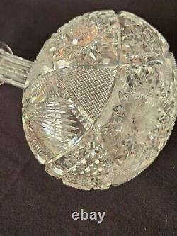 American Brilliant Period ABP Cut Glass Decanter Liquor Bottle