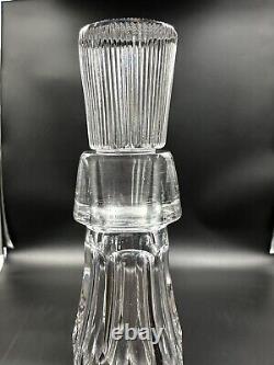 American Brilliant Period ABP Cut Glass Decanter With Flowers