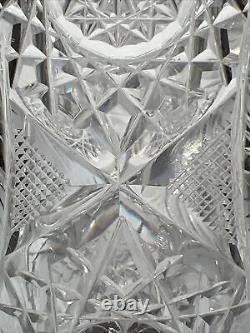 American Brilliant Period Crystal Buzzstar & Prism Diamond Step Cut Neck 9 1/2