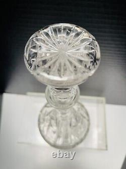American Brilliant Period Cut Glass Decanter Buzz Wheel With Stopper 13-inch