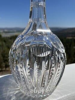 American Brilliant Period Cut Glass Decanter By Pairpoint In Cambridge Pattern