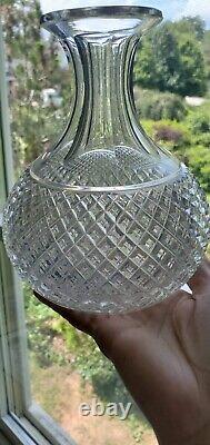 American Brilliant Period Diamond Cut Glass Carafe Decanter 6.75