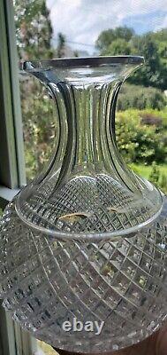 American Brilliant Period Diamond Cut Glass Carafe Decanter 6.75