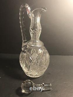 An Antique ABP American Brilliant Cut Glass Decanter/ Carafe