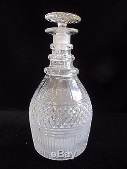 Antique 1700's IRISH Crystal Cut Glass Spirits Water Bottle Decanter