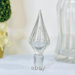 Antique 1800's Paneled Edwardian Victorian Cut Crystal Decanter Steeple Stopper