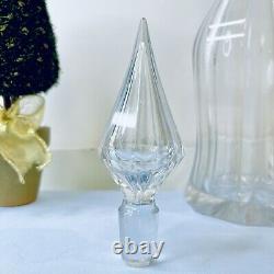 Antique 1800's Paneled Edwardian Victorian Cut Crystal Decanter Steeple Stopper