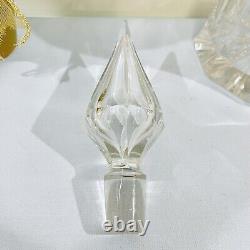 Antique 1800's Paneled Edwardian Victorian Cut Crystal Decanter Steeple Stopper