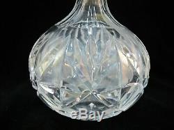Antique 19th Century STERLING Silver Cut Glass Crystal SPIRITS Booze Decanter