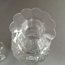 Antique 19th century Anglo Irish Cut Glass Decanter and Cordial Set Crystal