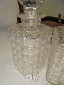 Antique 3 Bottle Oak Tantalus, Decanter Set ref 4311