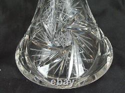 Antique ABP American Brilliant Cut Clear Crystal Large Decanter 15